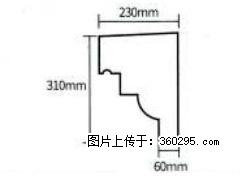 产品分解图型 - 檐口线，型号：SX311-YK-3，规格：230x310mm(3) - 达州三象EPS建材 dazhou.sx311.cc